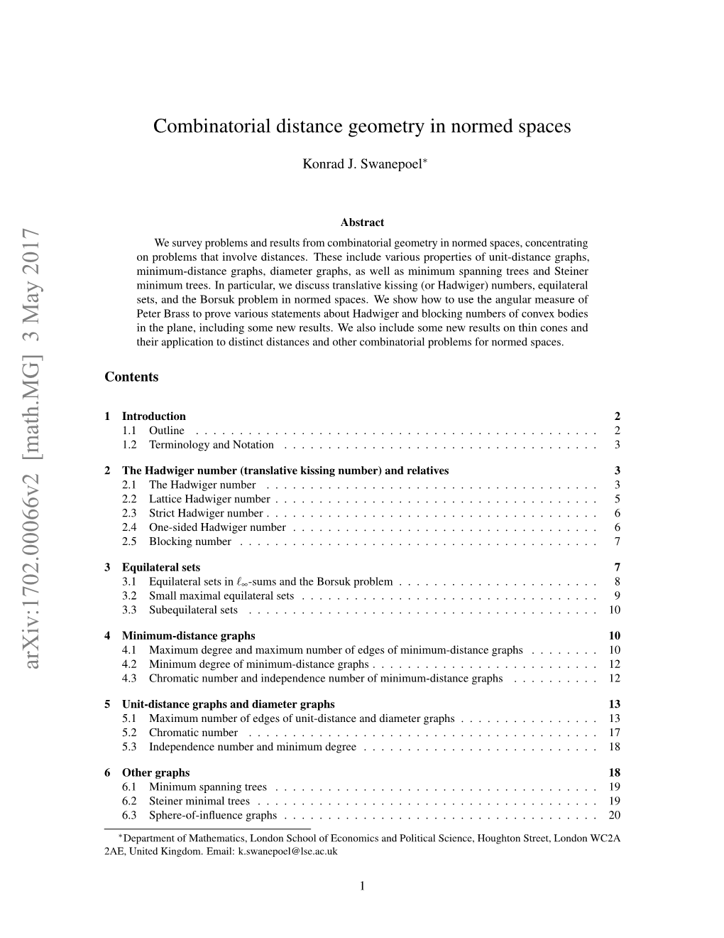 Combinatorial Distance Geometry in Normed Spaces