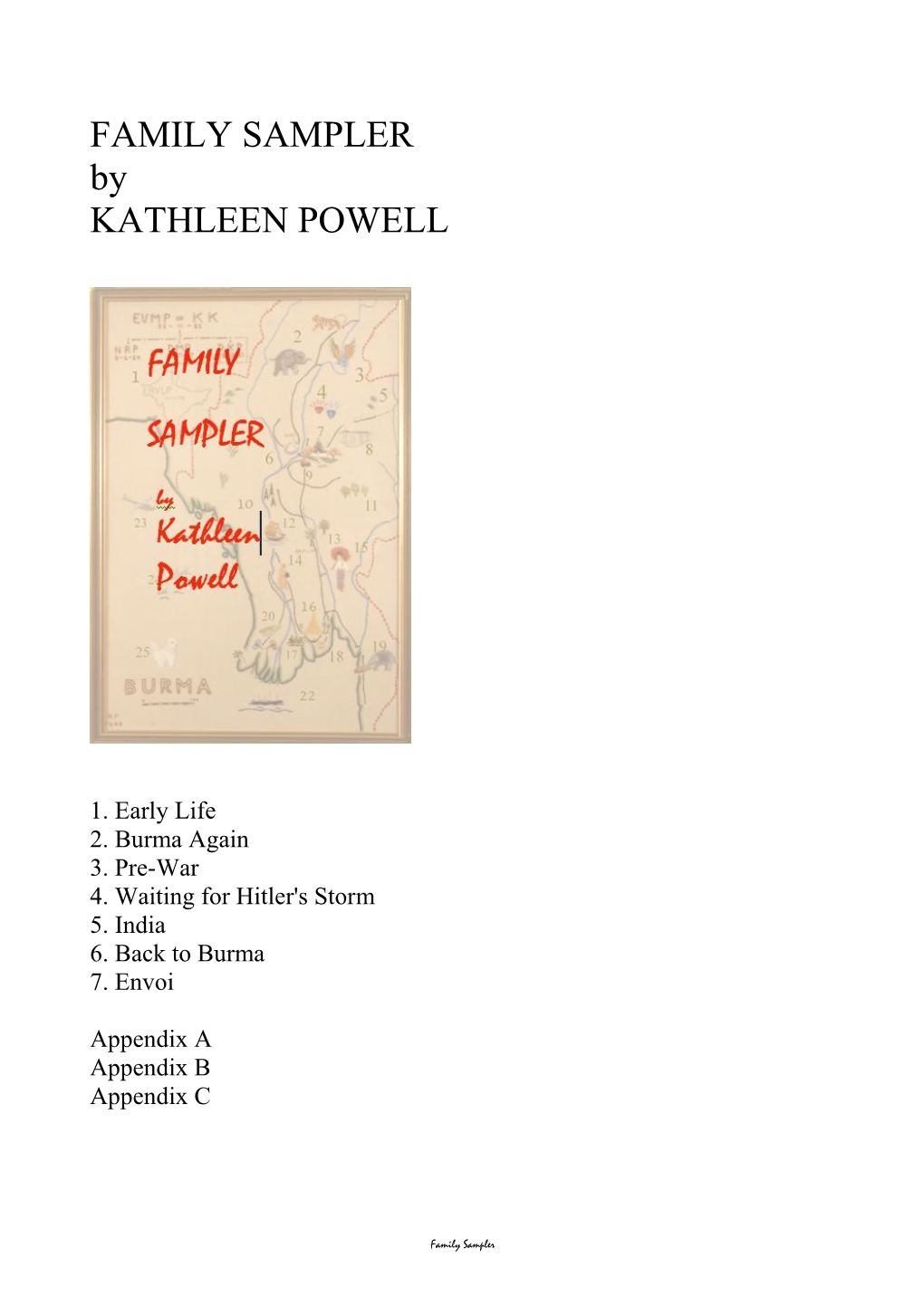 FAMILY SAMPLER by KATHLEEN POWELL