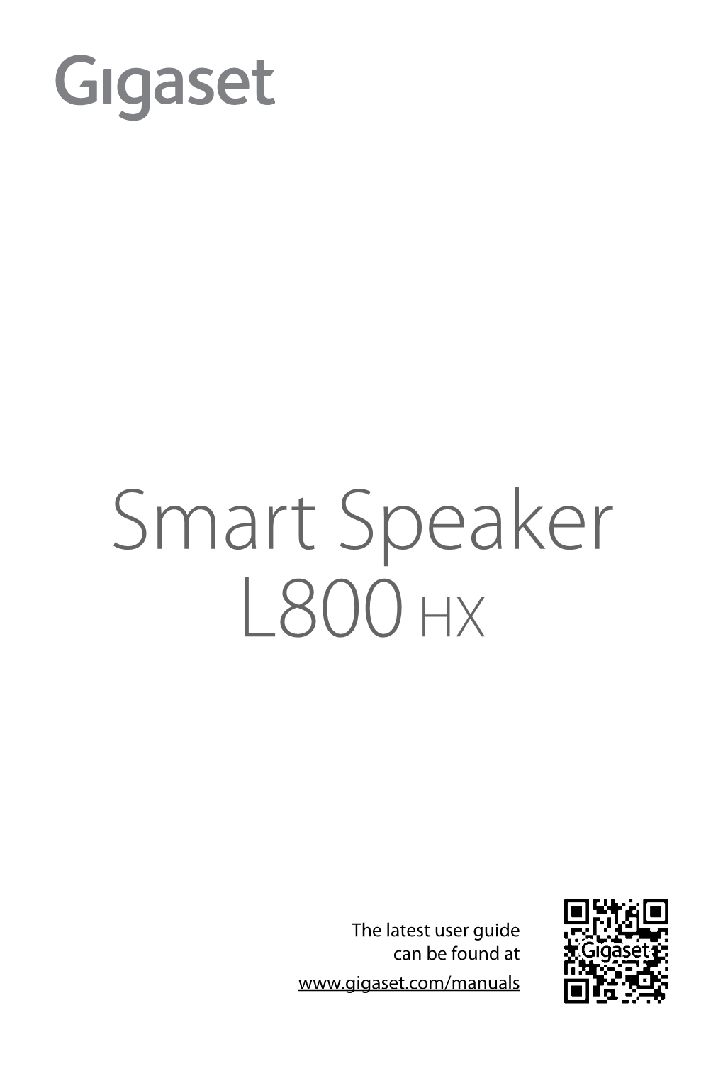Gigaset Smart Speaker L800HX / LUG IE-UK En / A31008-N2564-R101-2-4N19 / Cover Front Bw.Fm / 6/3/19