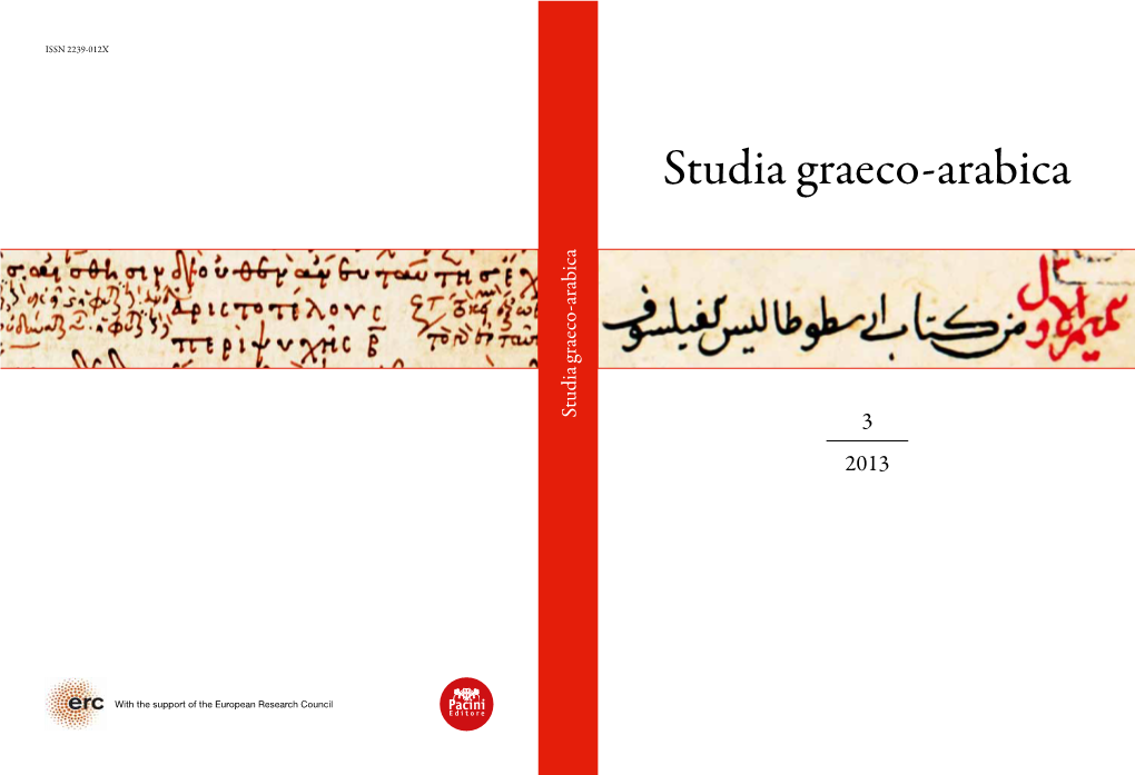 Studia Graeco-Arabica