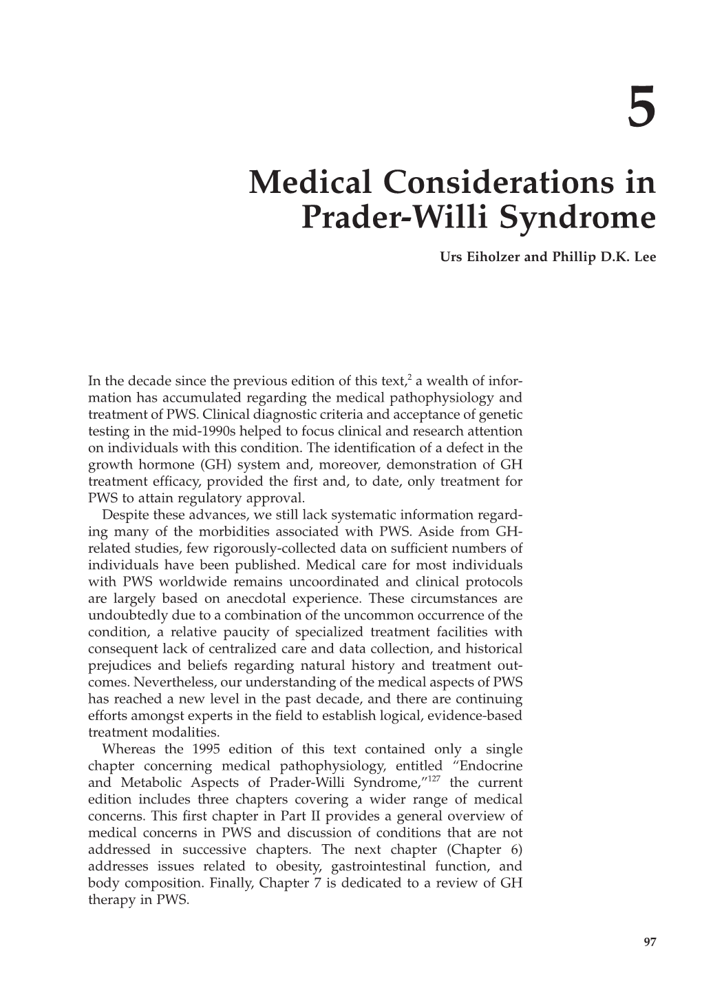 Medical Considerations in Prader-Willi Syndrome