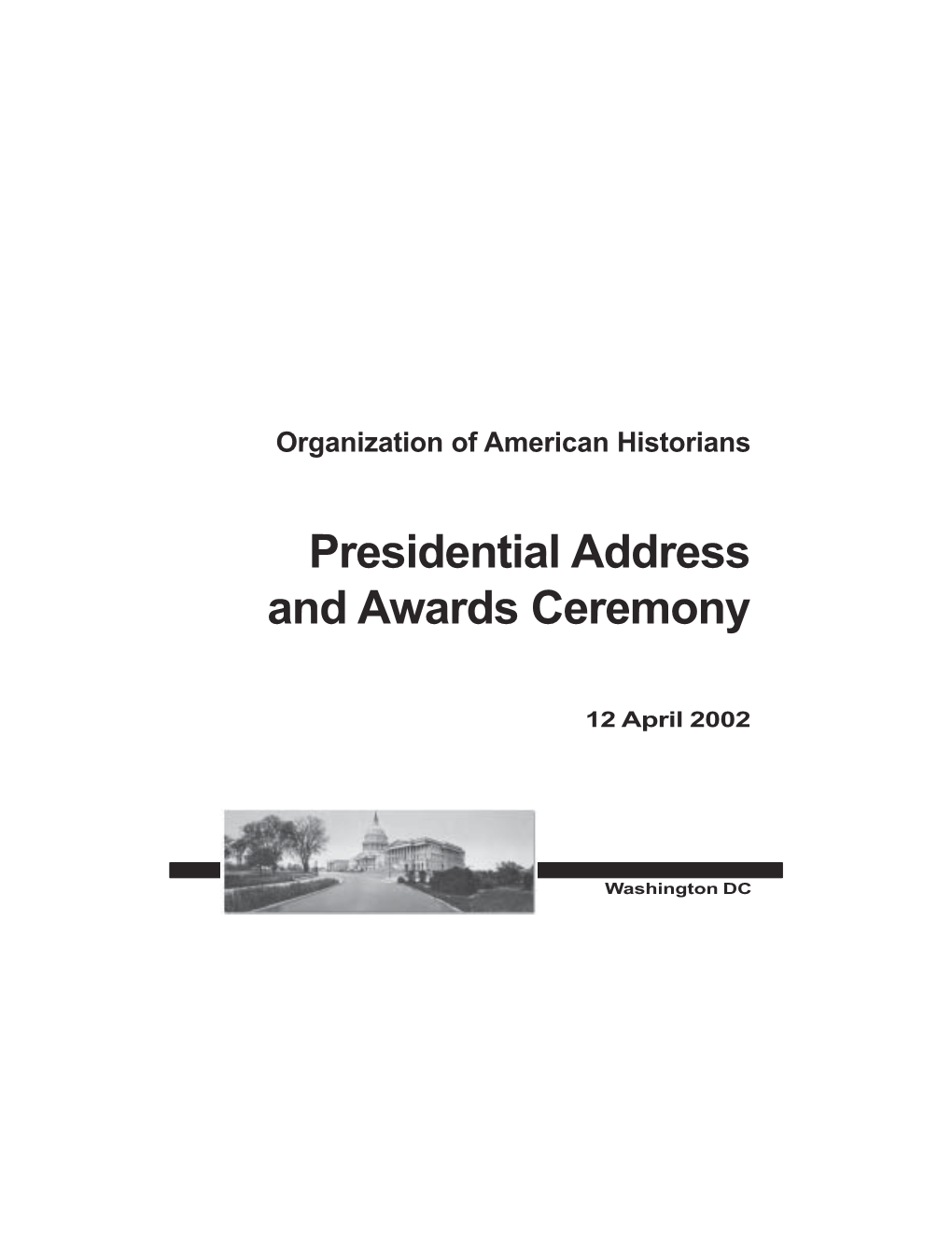 Presidential Address and Awards Ceremony