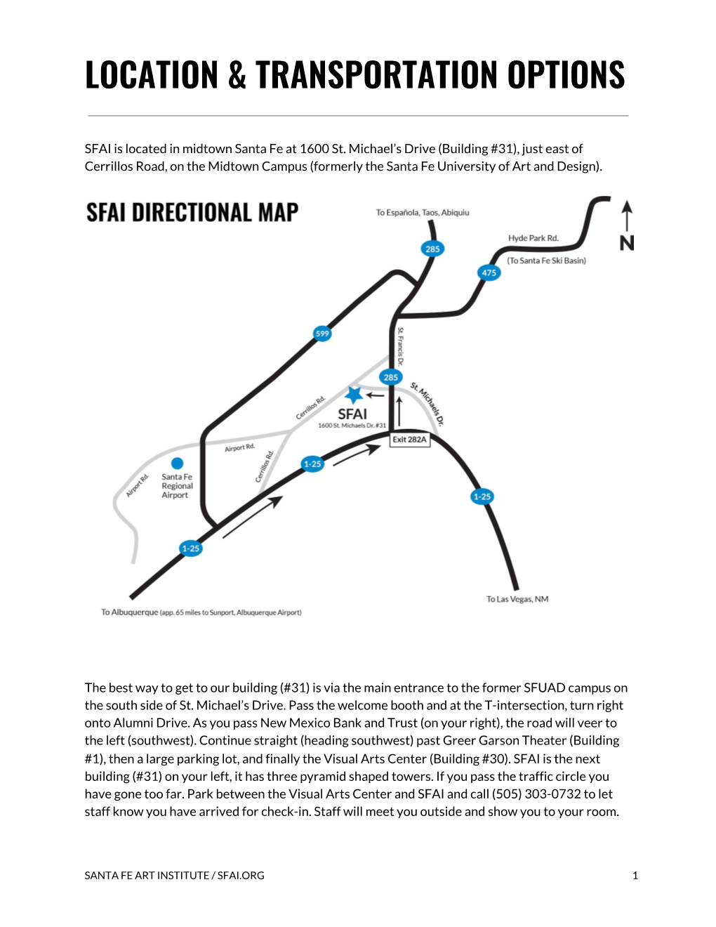 Location & Transportation Options