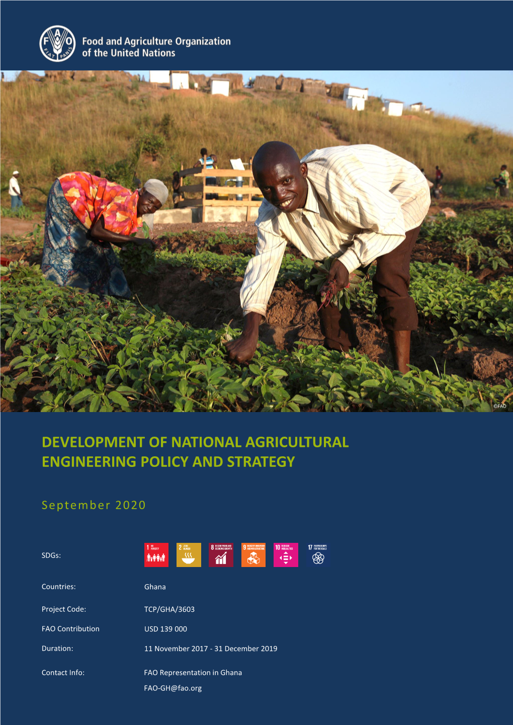 Development of National Agricultural Engineering Policy and Strategy