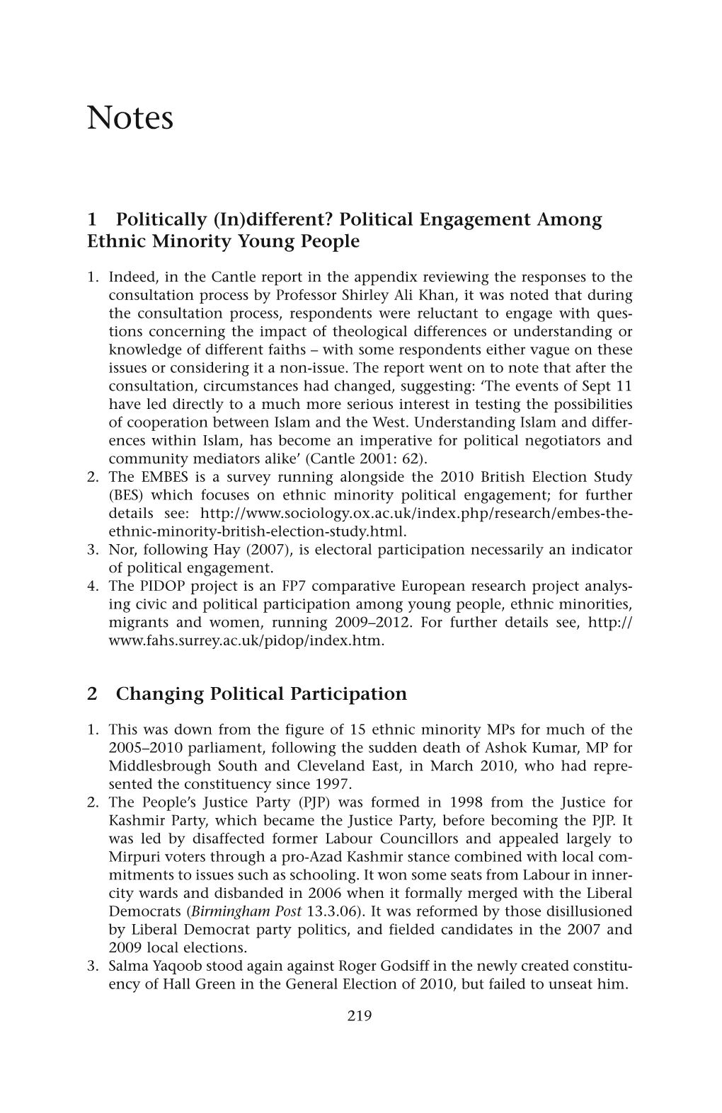 Political Engagement Among Ethnic Minority Young People 2 Changing