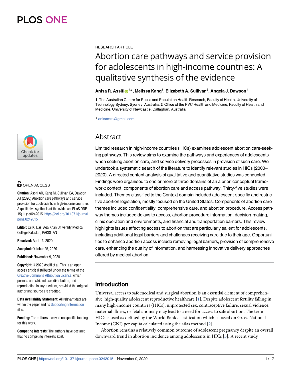 Abortion Care Pathways and Service Provision for Adolescents in High-Income Countries: a Qualitative Synthesis of the Evidence