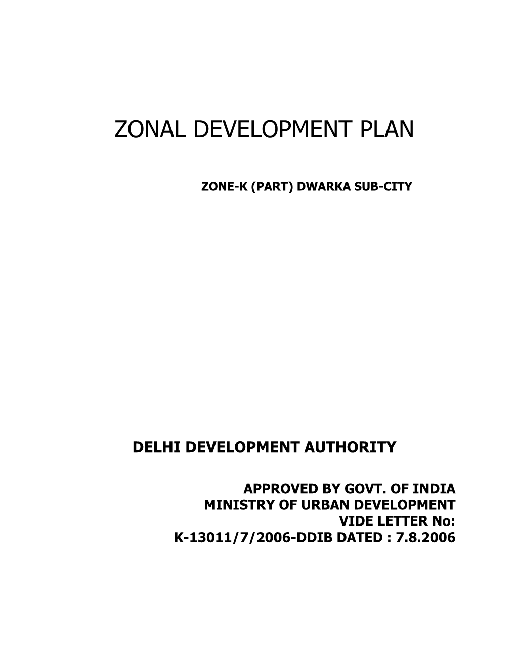 Zonal Development Plan