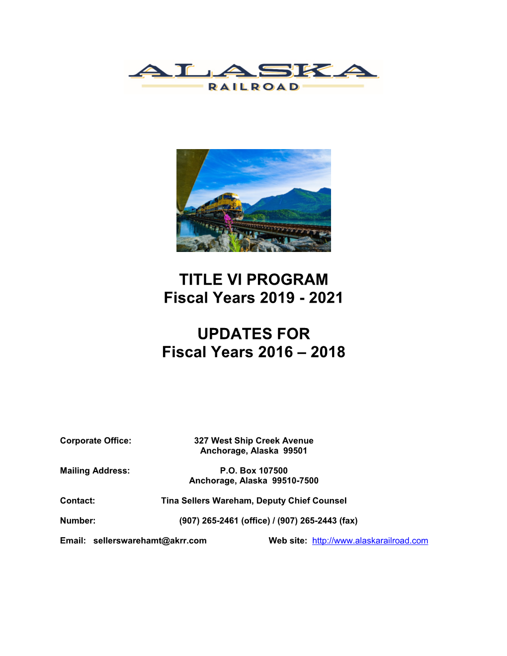 TITLE VI PROGRAM Fiscal Years 2019 - 2021