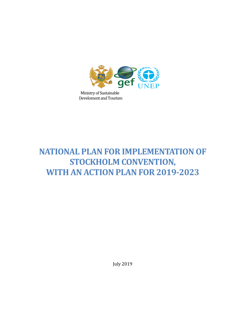 National Plan for Implementation of Stockholm Convention, with an Action Plan for 2019-2023