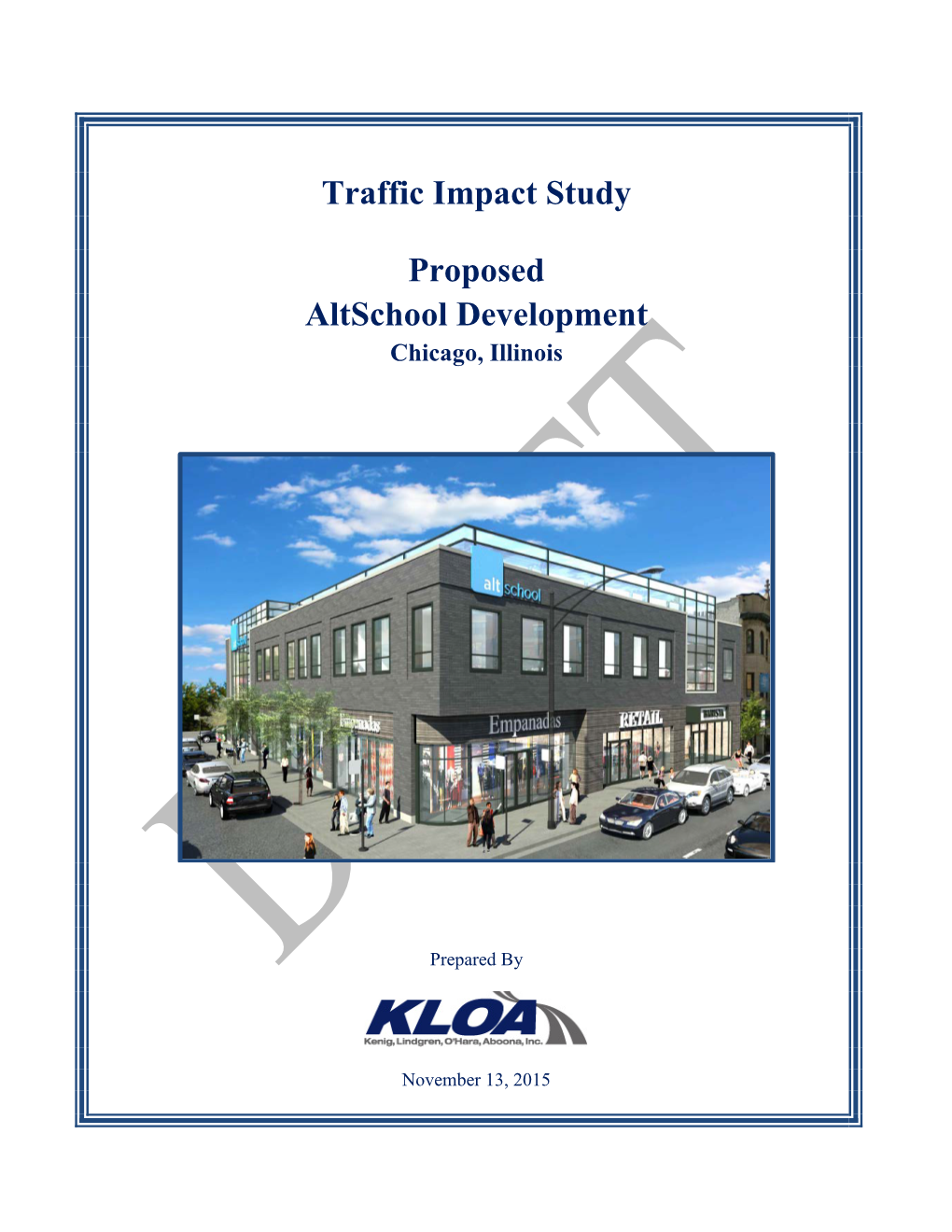 Traffic Impact Study Proposed Altschool