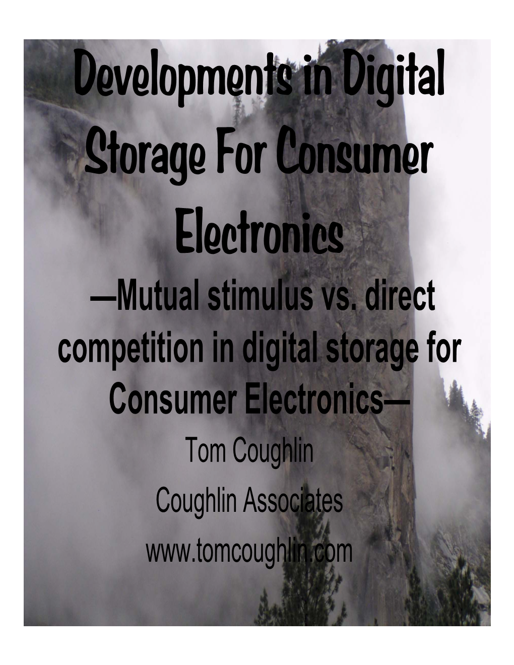 Developments in Digital Storage for Consumer Electronics —Mutual Stimulus Vs