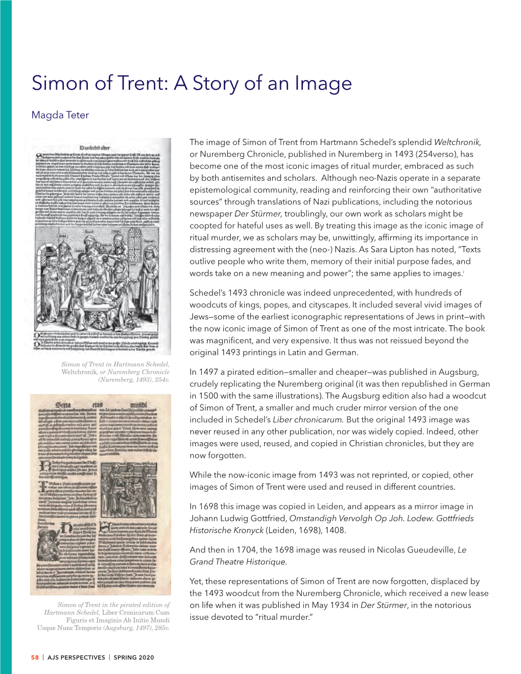 Simon of Trent: a Story of an Image
