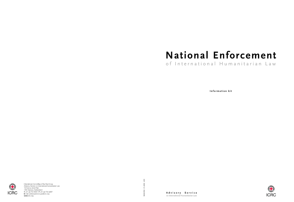 National Enforcement of International Humanitarian Law