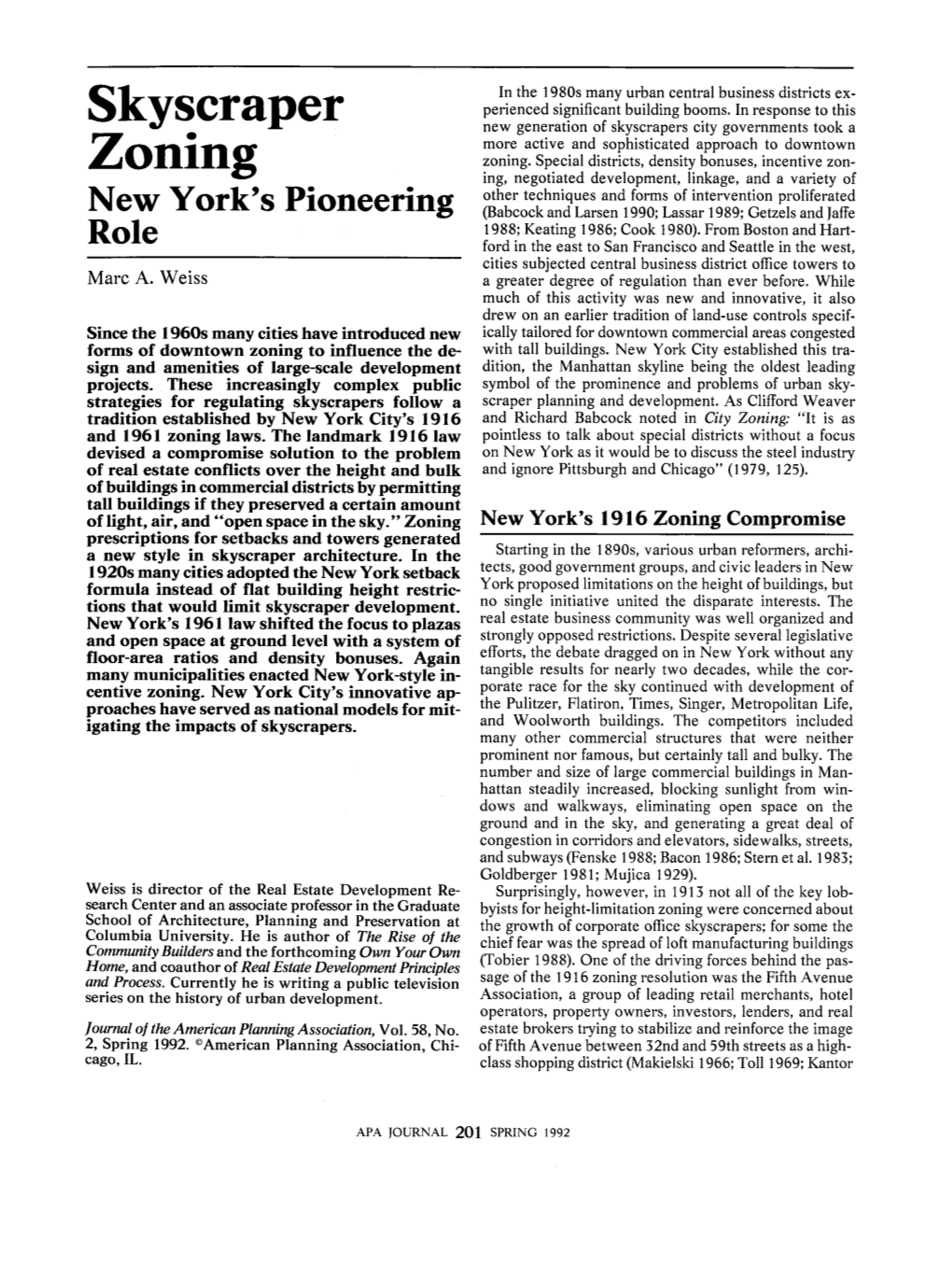 Skyscraper Zoning: New York’S Pioneering Role