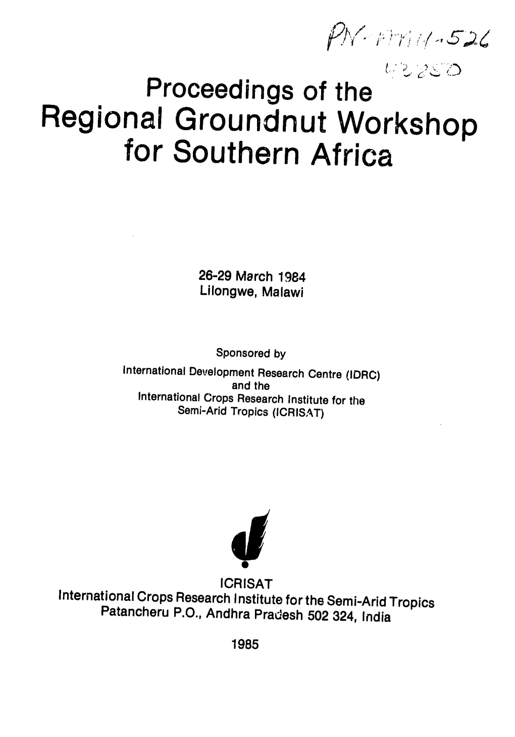 Regional Groundnut Workshop for Southern Africa