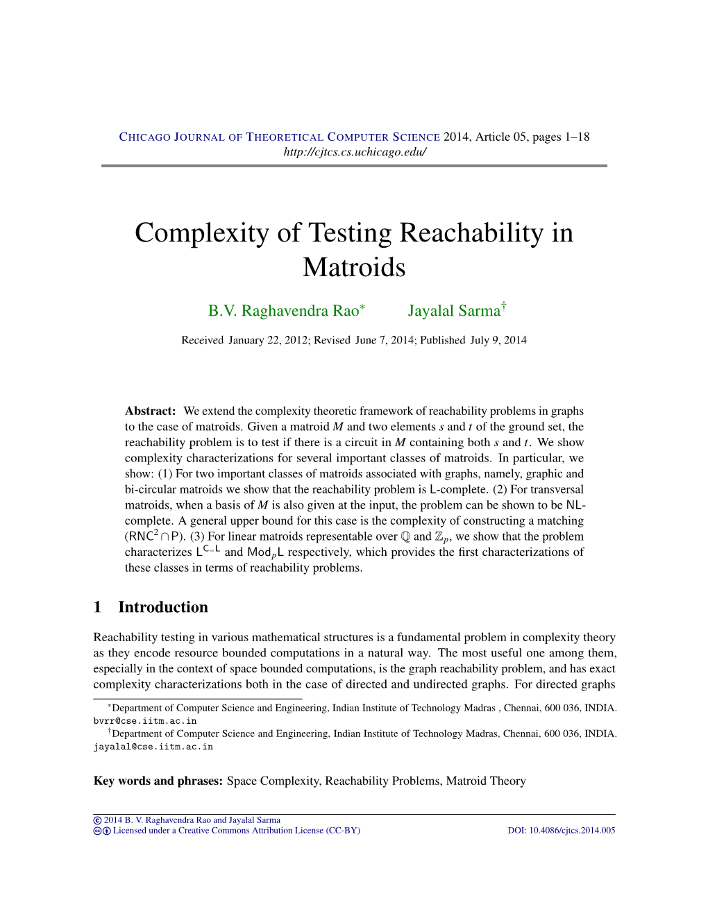 Complexity of Testing Reachability in Matroids