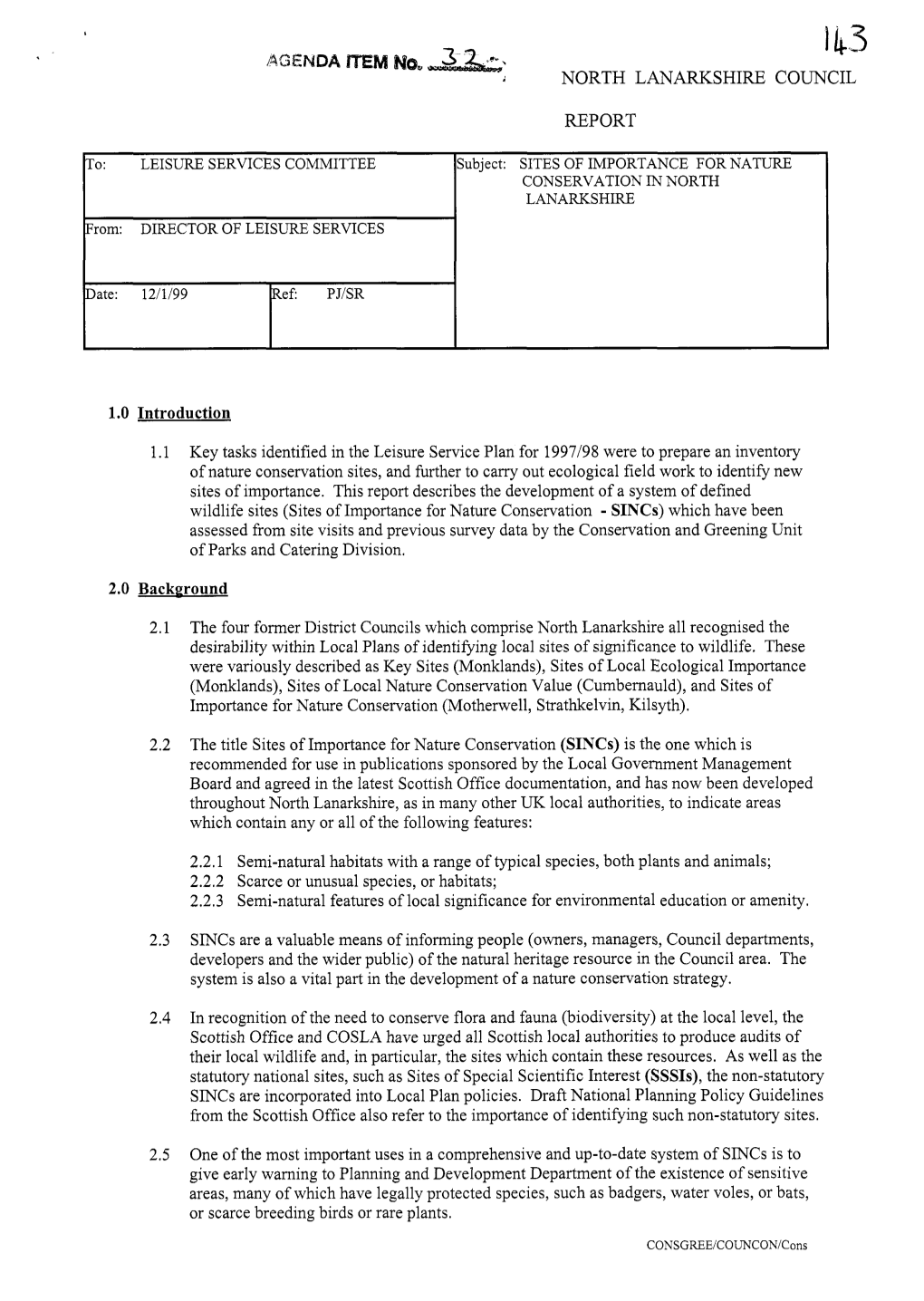 North Lanarkshire Council Report