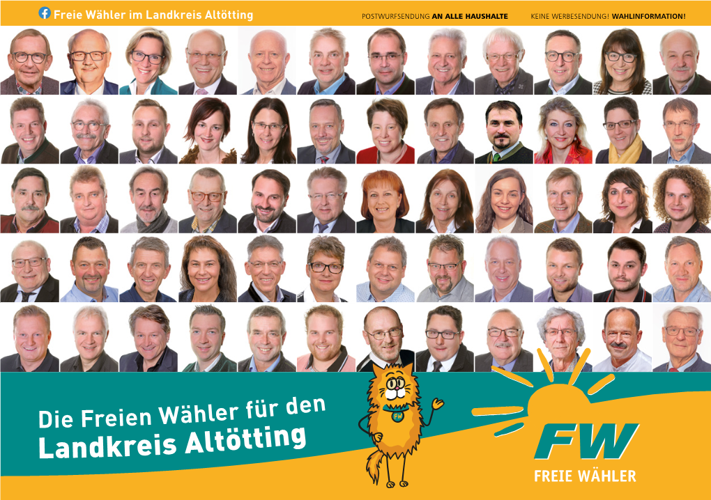 Landkreis Altötting POSTWURFSENDUNG an ALLE HAUSHALTE KEINE WERBESENDUNG! WAHLINFORMATION!