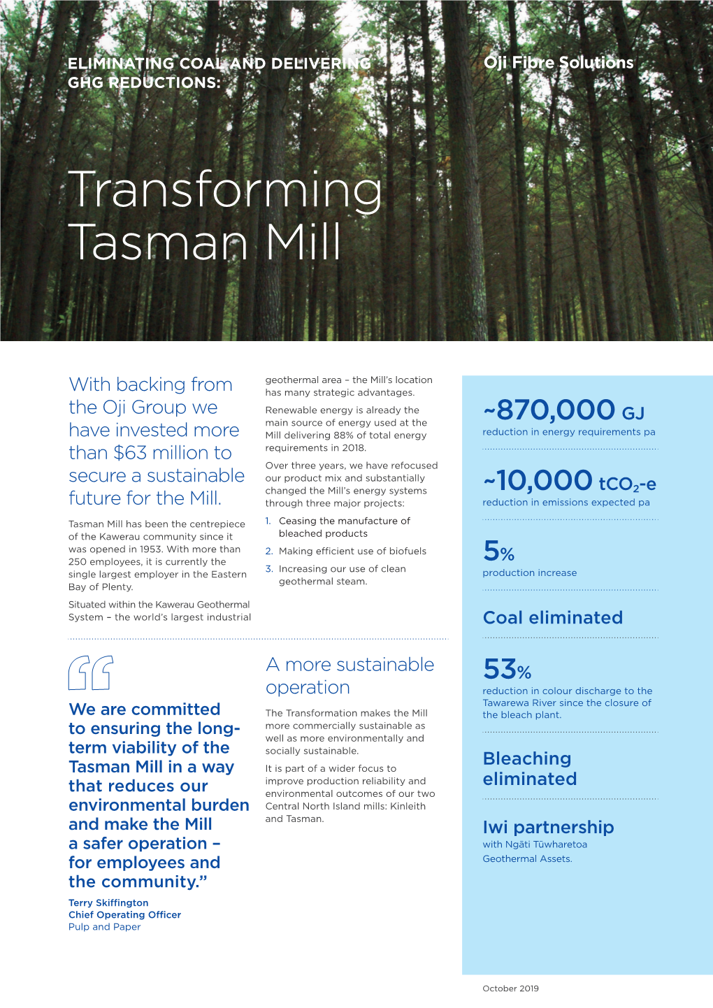 Transforming Tasman Mill