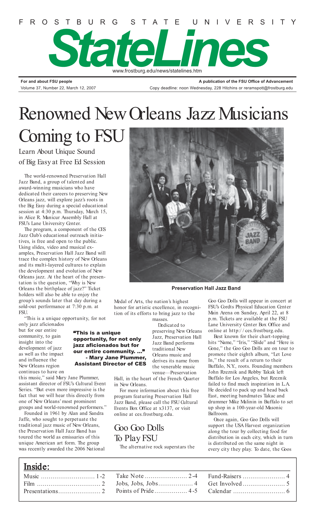 Renowned New Orleans Jazz Musicians Coming to FSU Learn About Unique Sound of Big Easy at Free Ed Session