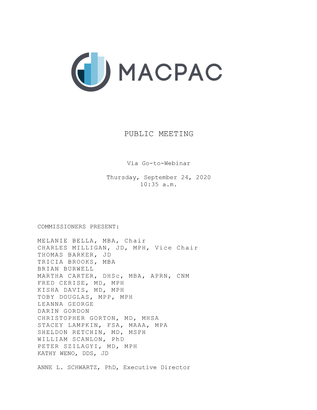 MACPAC Sseptember 2020 Meeting Transcript