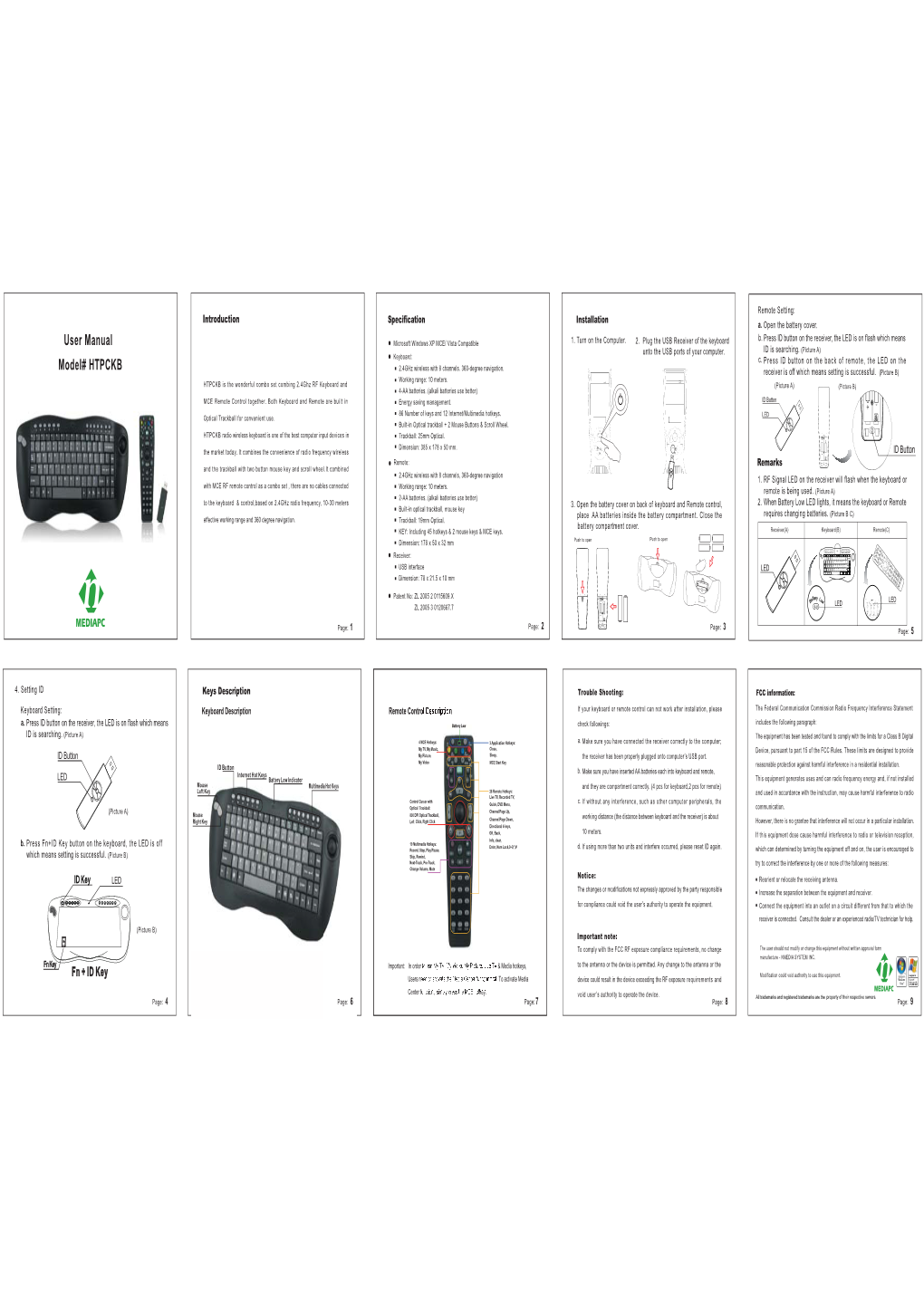 User Manual Model# HTPCKB