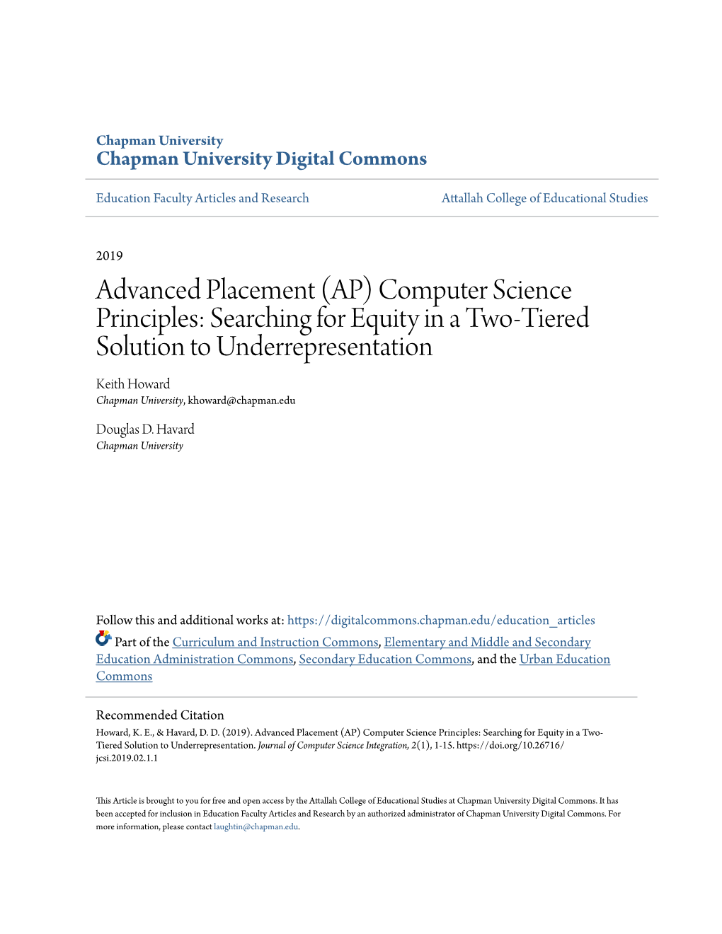Advanced Placement (AP) Computer Science Principles: Searching For