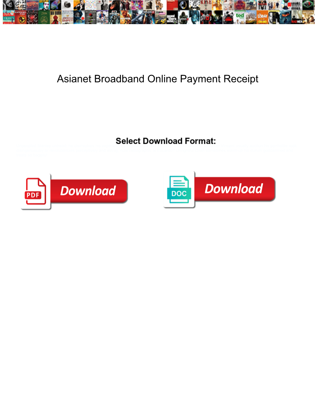 Asianet Broadband Online Payment Receipt