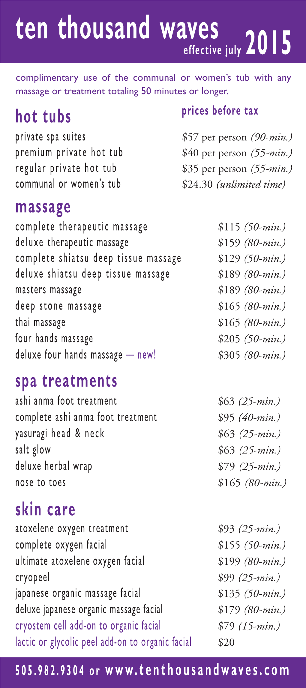 Massage Or Treatment Totaling 50 Minutes Or Longer