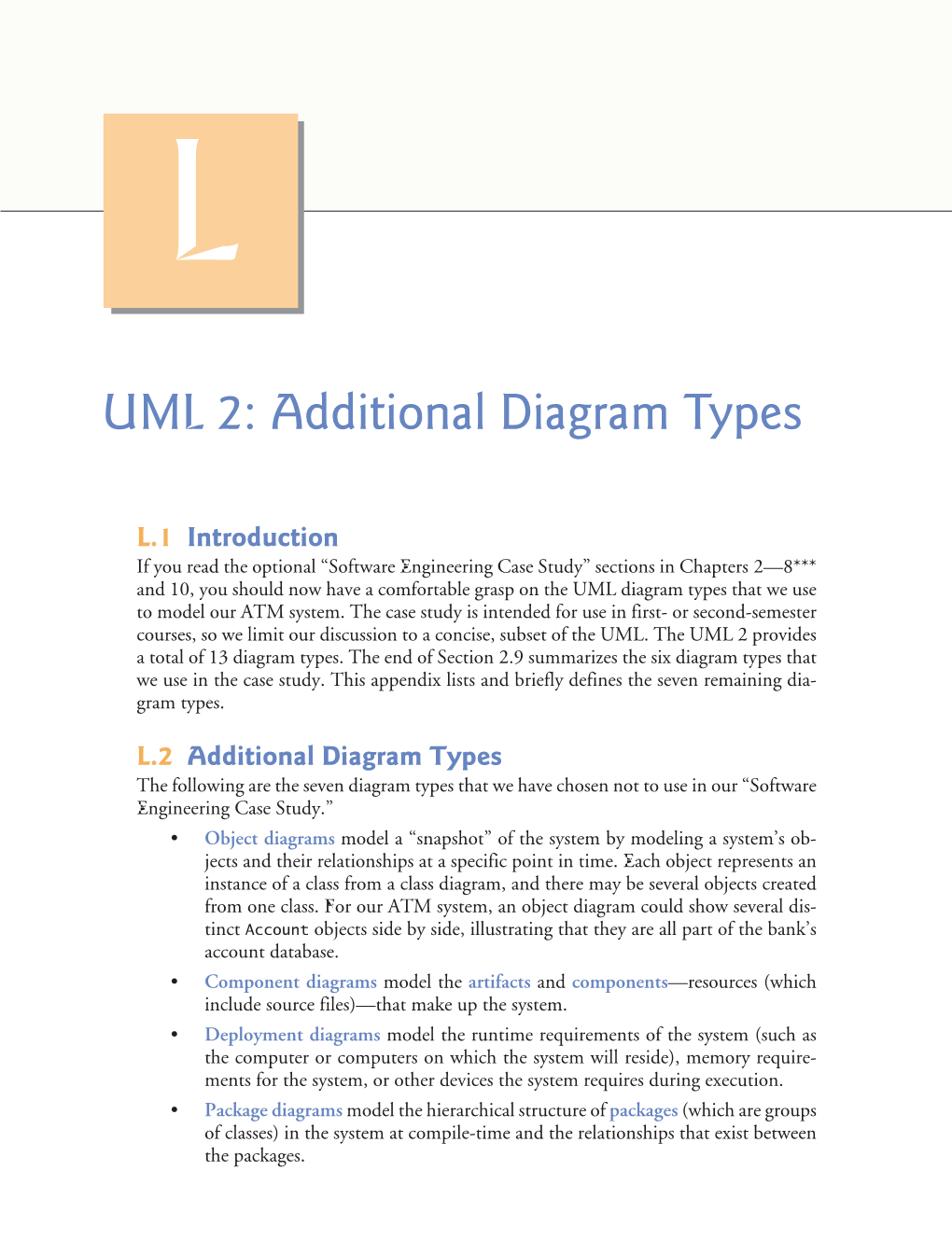 UML 2: Additional Diagram Types