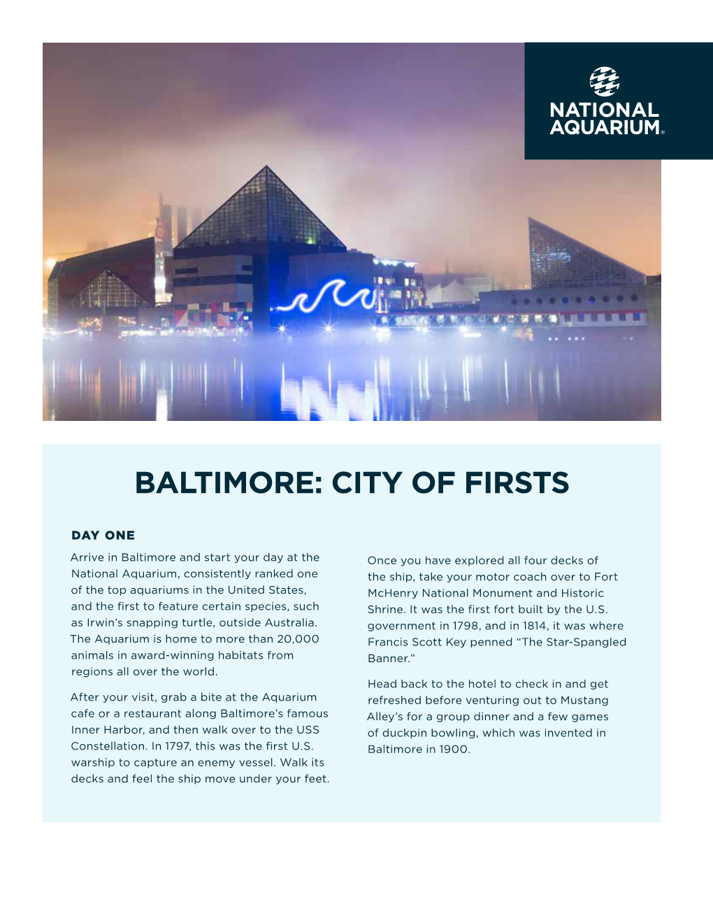 Baltimore: City of Firsts