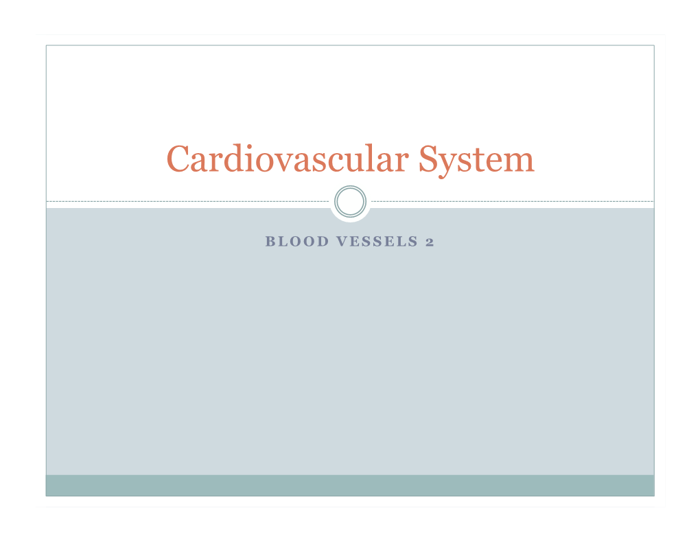 Cardiovascular System