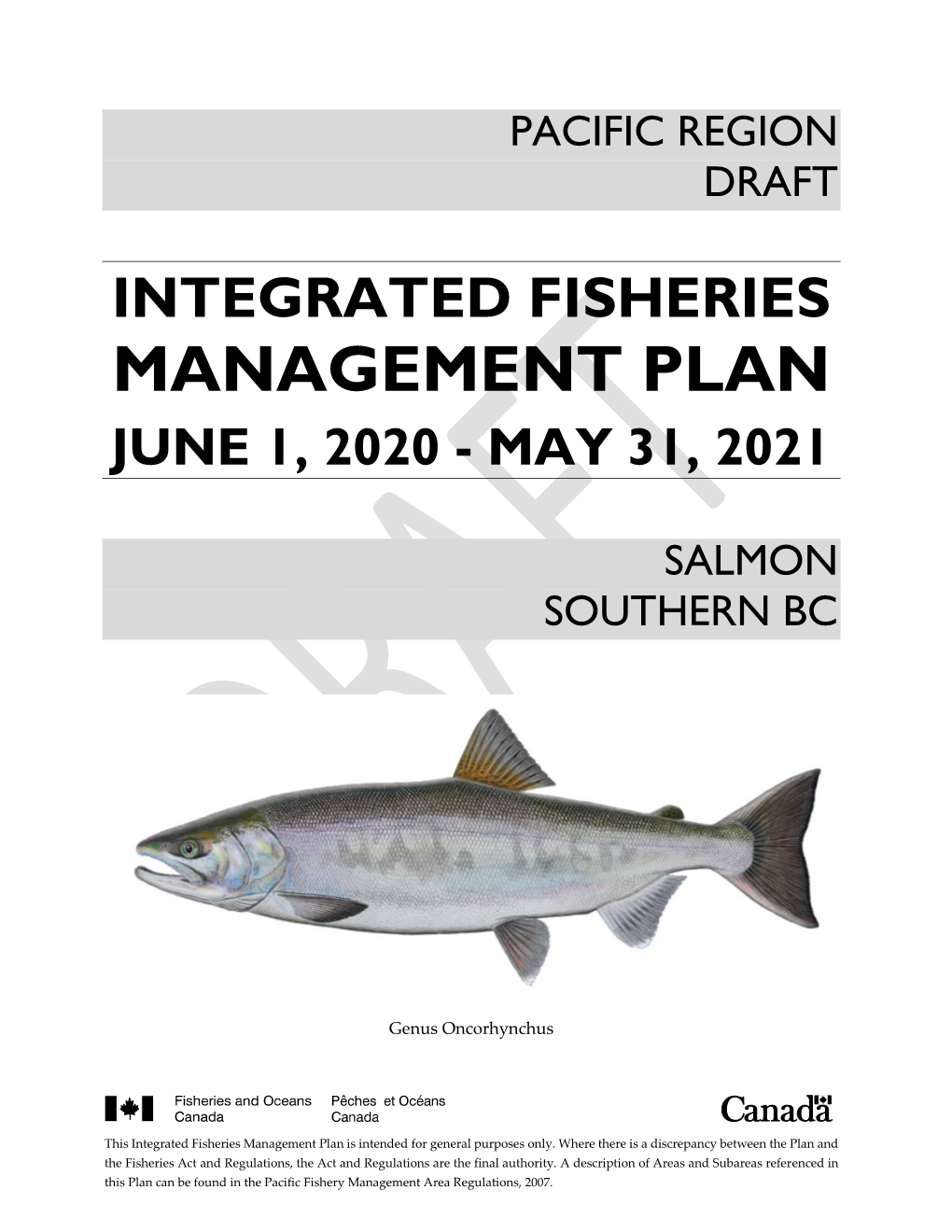 Integrated Fisheries Management Plan June 1, 2020 - May 31, 2021