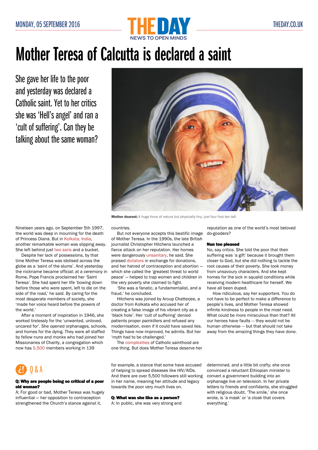 8.3 Mother Teresa a Saint