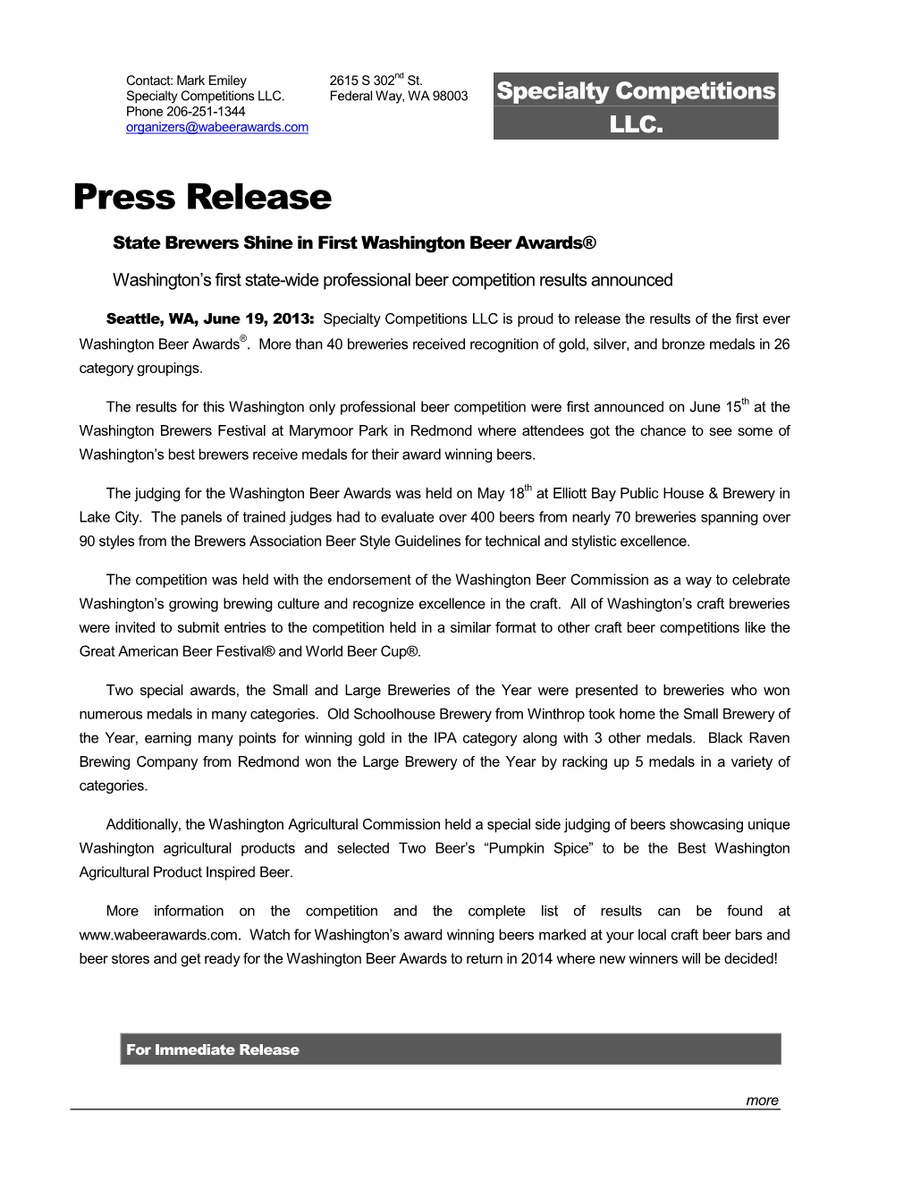 Press Release (Professional Design)