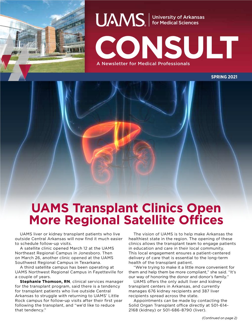 UAMS Transplant Clinics Open More Regional Satellite Offices