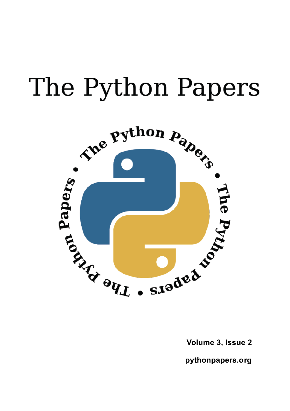 Volume 3, Issue 2 Pythonpapers.Org Journal Information