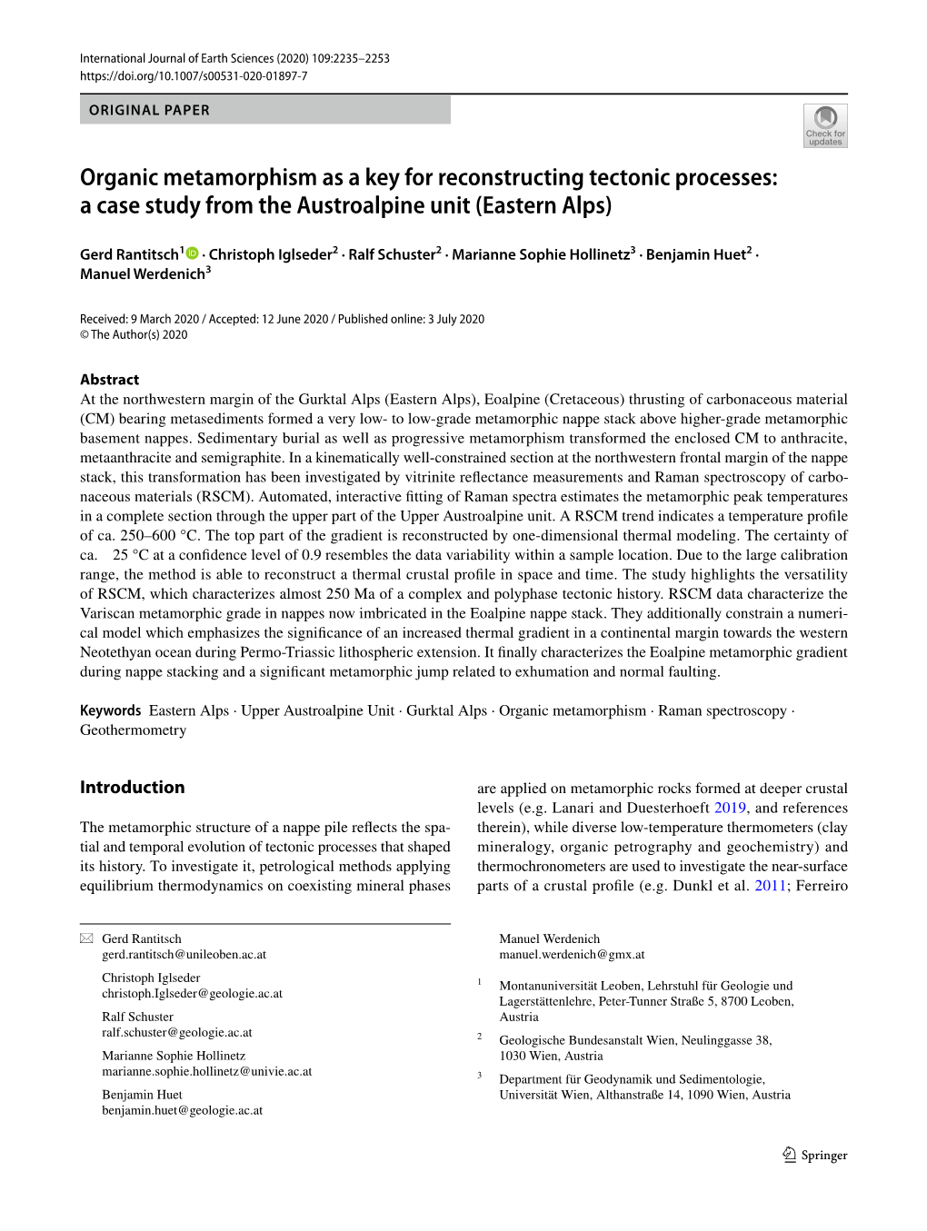 A Case Study from the Austroalpine Unit (Eastern Alps)