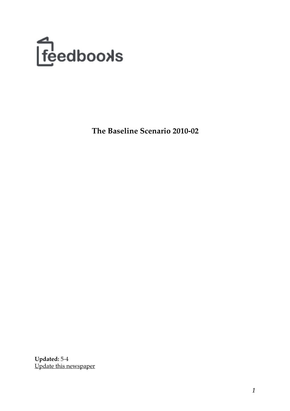 The Baseline Scenario 2010-02