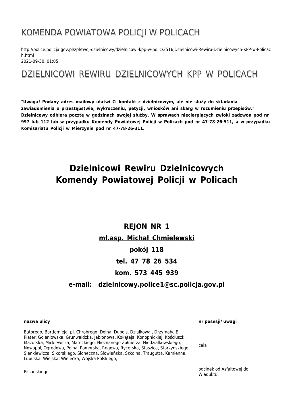 3516,Dzielnicowi-Rewiru-Dzielnicowych-KPP-W-Policach.Pdf