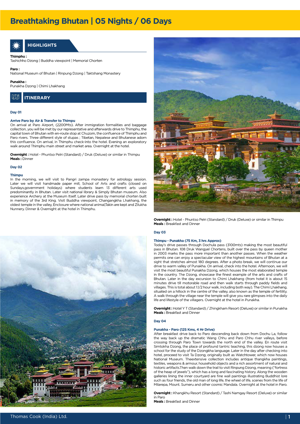Breathtaking Bhutan | 05 Nights / 06 Days