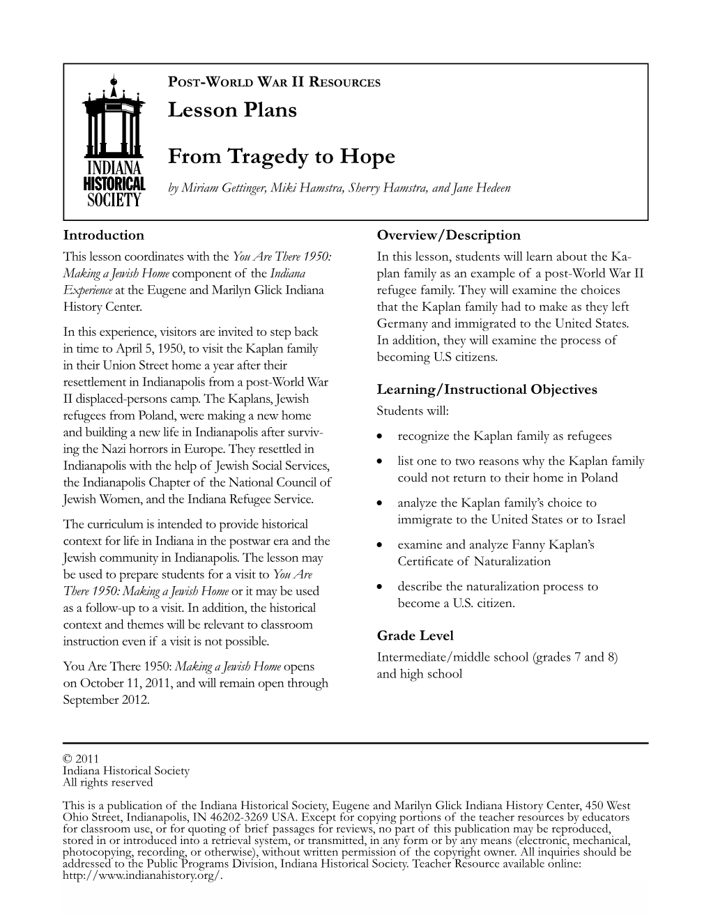 From Tragedy to Hope by Miriam Gettinger, Miki Hamstra, Sherry Hamstra, and Jane Hedeen