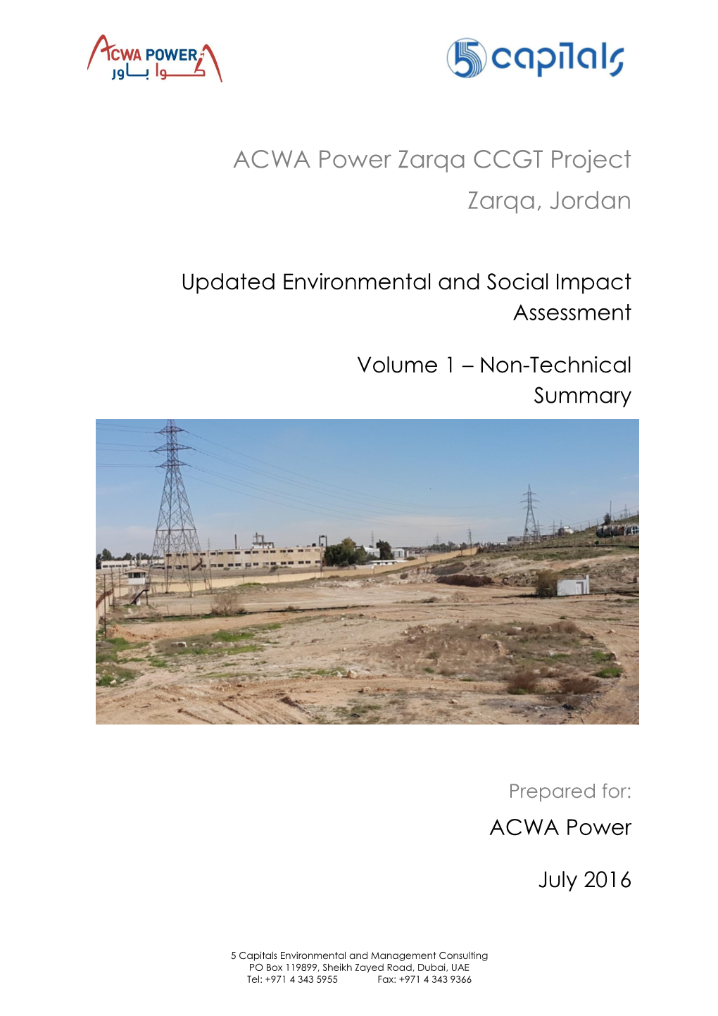 ACWA Power Zarqa CCGT Project Zarqa, Jordan