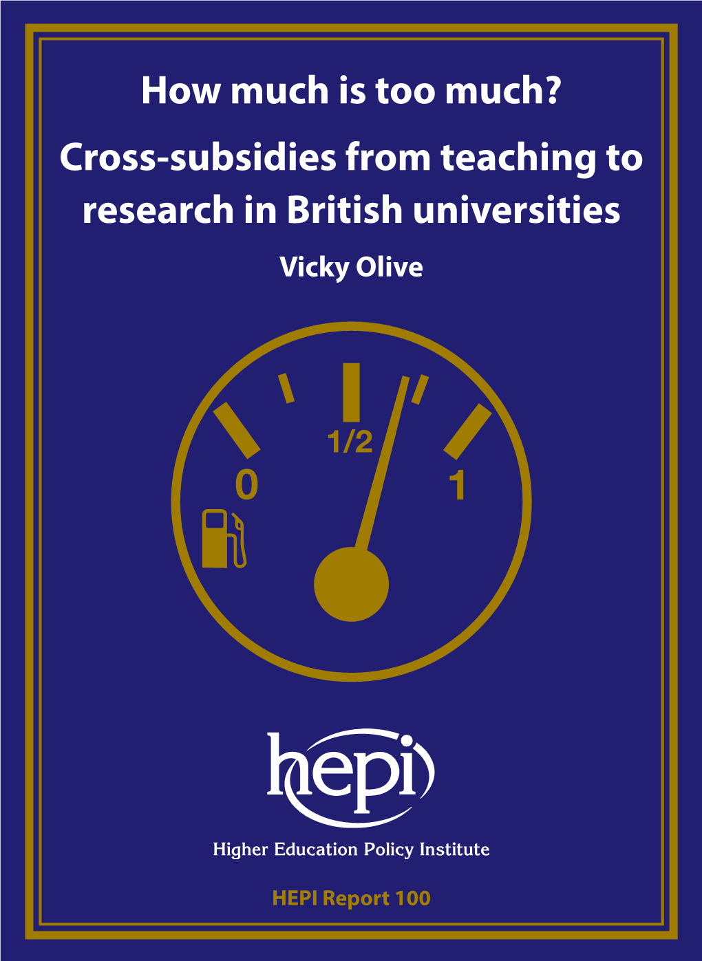 Cross-Subsidies from Teaching to Research in British Universities Vicky Olive