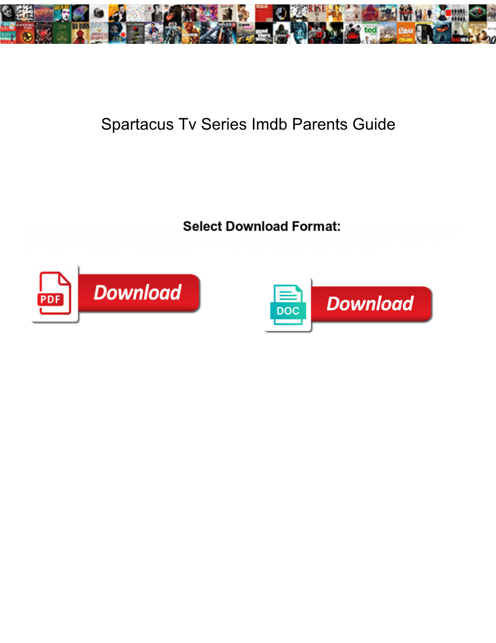 Spartacus Tv Series Imdb Parents Guide