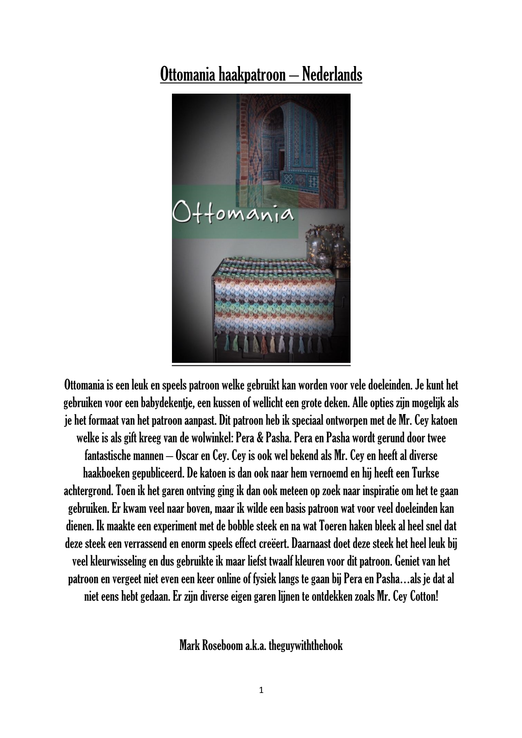 Ottomania Crochet Pattern : Nederlands