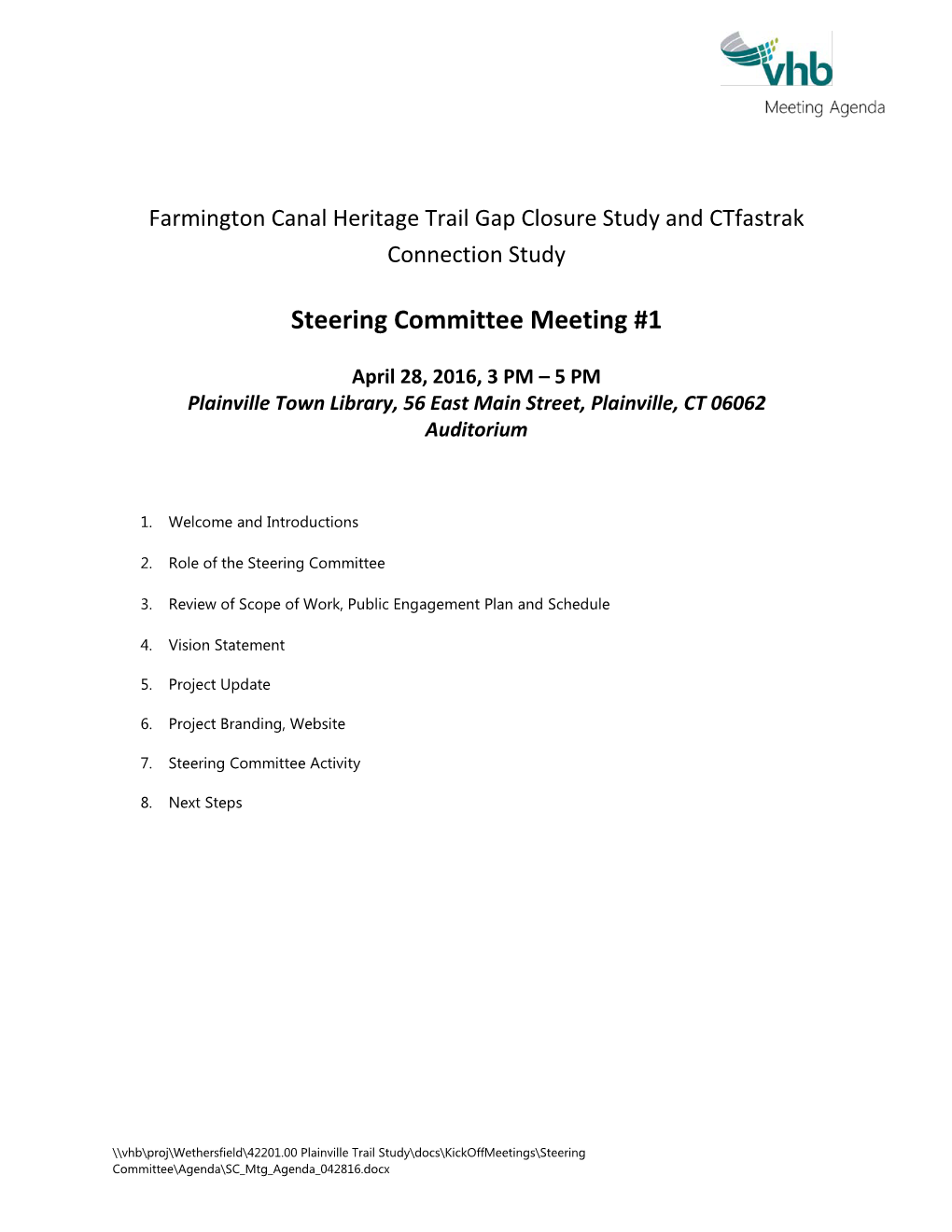 Steering Committee Meeting #1