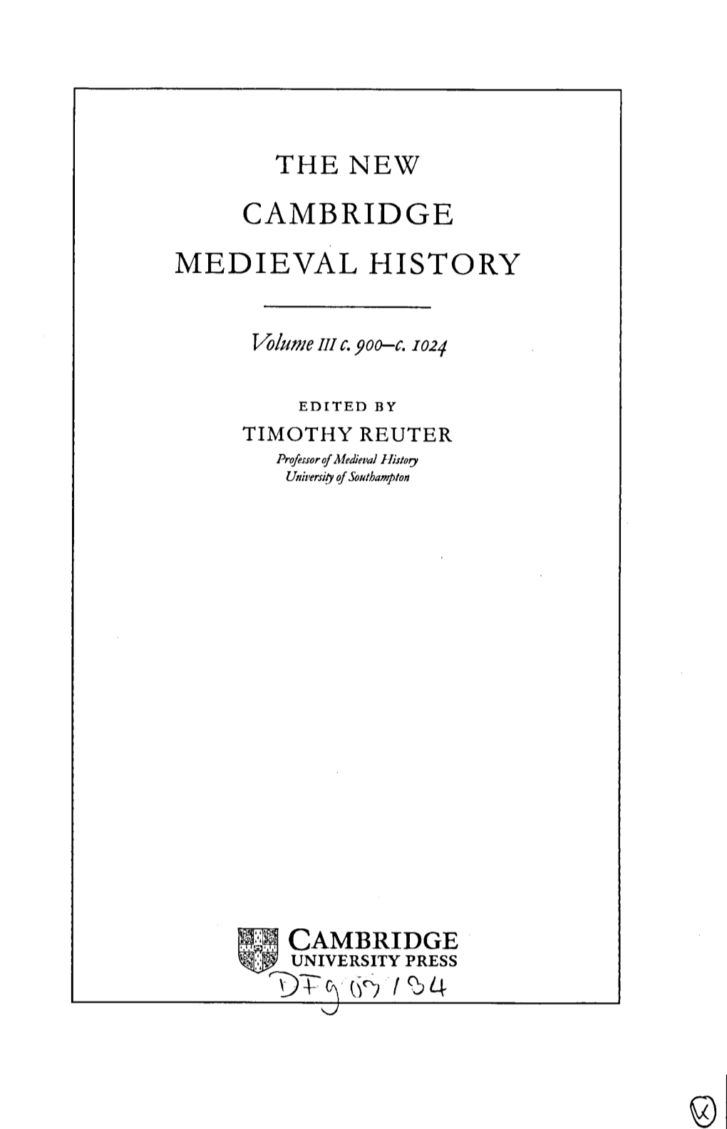 Cambridge Medieval History