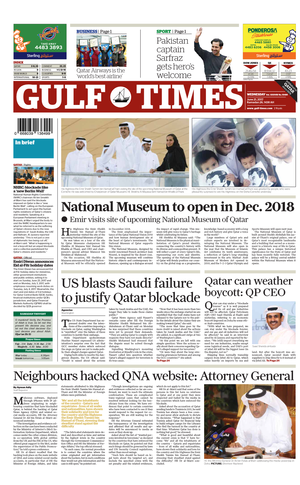National Museum to Open in Dec. 2018 US Blasts Saudi Failure To