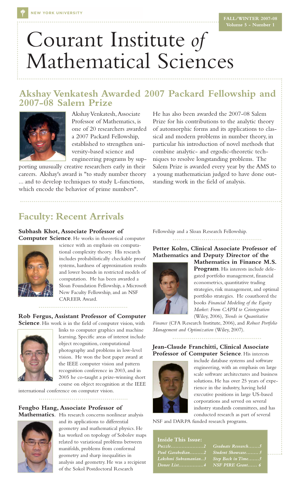 Fall 2007 Newsletter